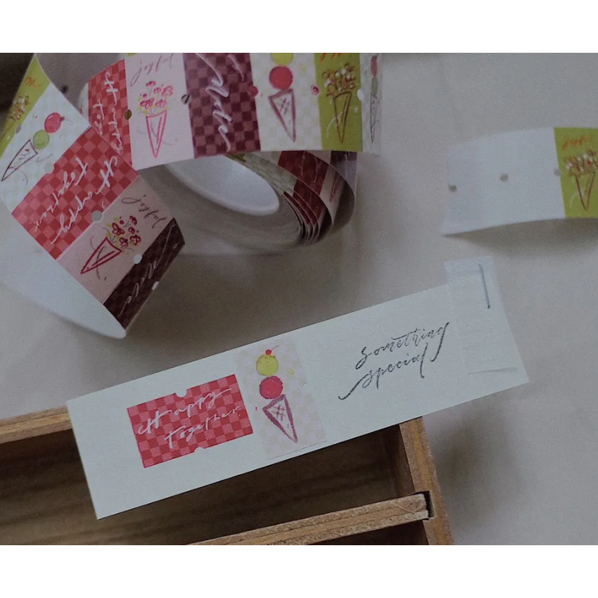 【2款】茄子先生「Joyful Time/Happy Moment」標籤貼紙卷【立夏手帳生活】-細節圖3