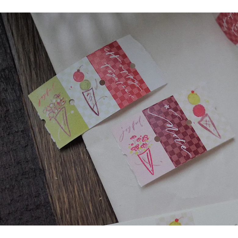 【2款】茄子先生「Joyful Time/Happy Moment」標籤貼紙卷【立夏手帳生活】-細節圖5