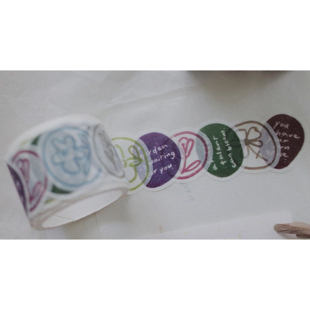 茄子先生 花開Bloom Bloom 造型和紙貼紙卷【立夏手帳生活】-細節圖2