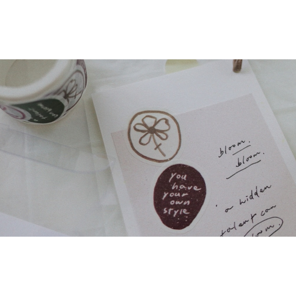 茄子先生 花開Bloom Bloom 造型和紙貼紙卷【立夏手帳生活】-細節圖3