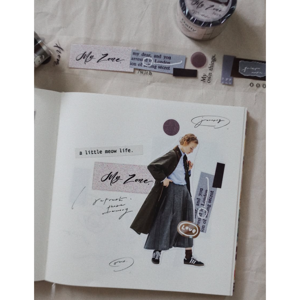 茄子先生 My Zone 3cm亮面PET膠帶 【立夏手帳生活】-細節圖2