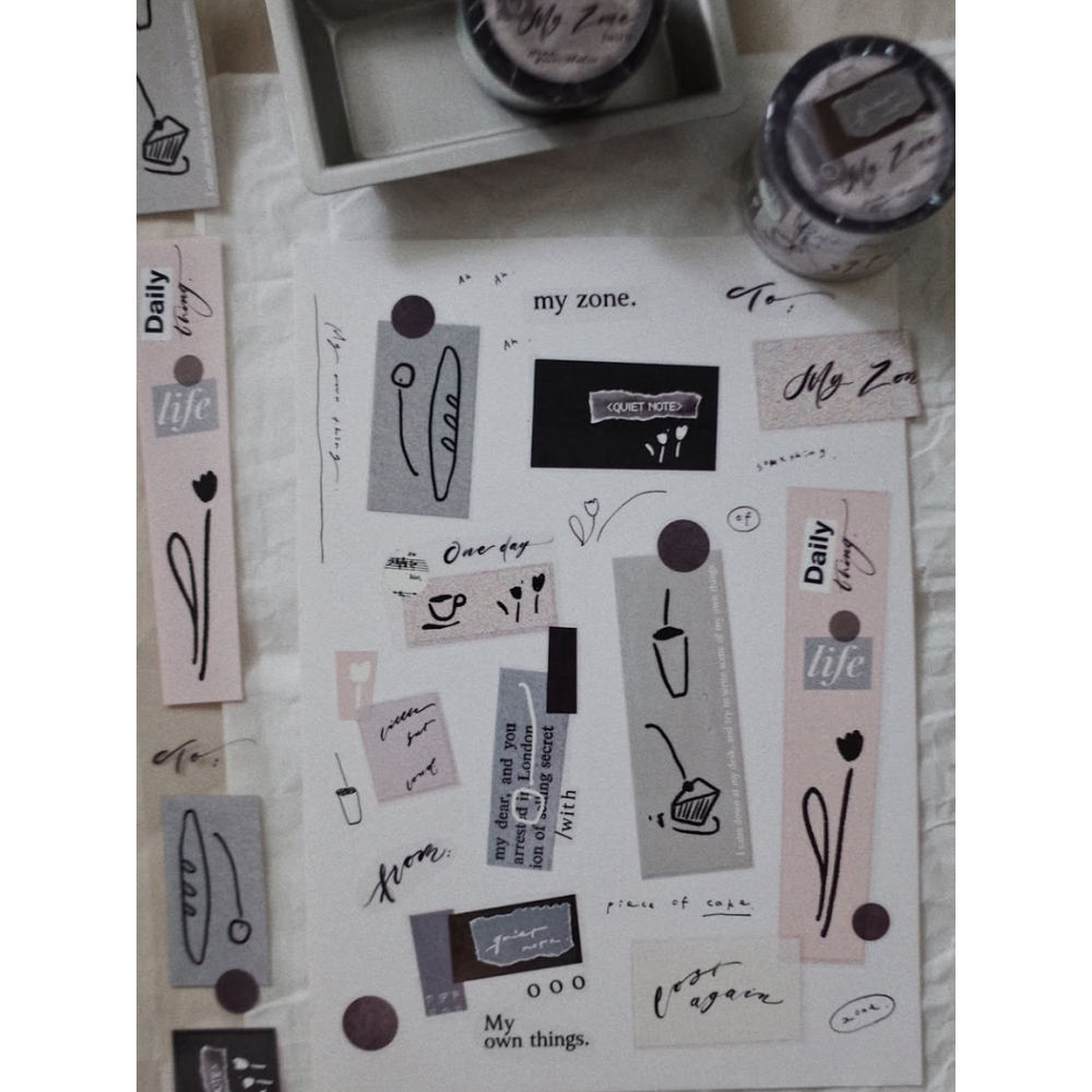 茄子先生 My Zone 3cm亮面PET膠帶 【立夏手帳生活】-細節圖4