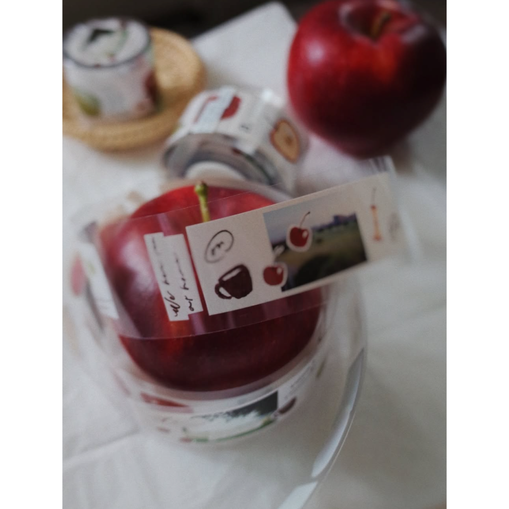 茄子先生 Apple Tea 3.5cm亮面PET膠帶 【立夏手帳生活】-細節圖5