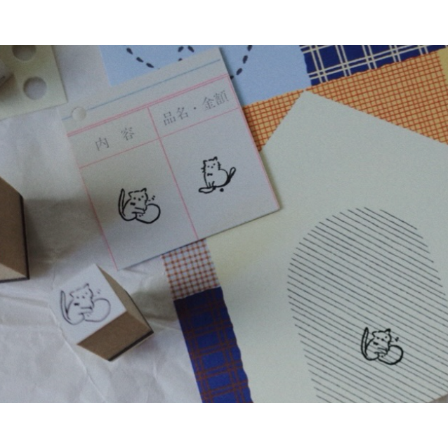 【紙博6款】茄子先生「Her Kitty/閃亮的泡泡系列」單顆小印章 木頭橡皮章【立夏手帳生活】-細節圖4