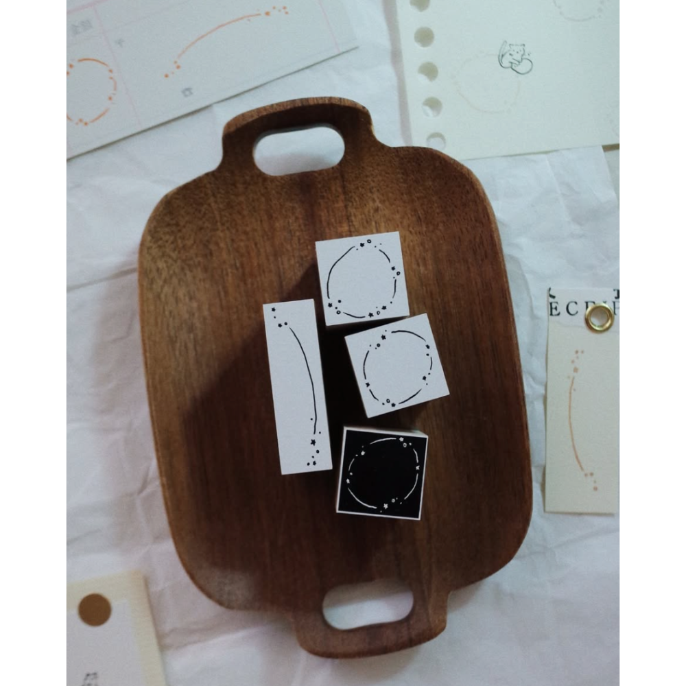 【紙博6款】茄子先生「Her Kitty/閃亮的泡泡系列」單顆小印章 木頭橡皮章【立夏手帳生活】-細節圖6