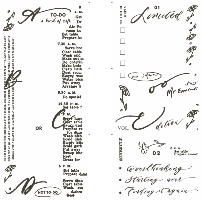 【3款】什物a kind of cafe 『小小小事/隨行報刊/日子之間』描圖紙便箋本 便簽本【立夏手帳生活】-規格圖4