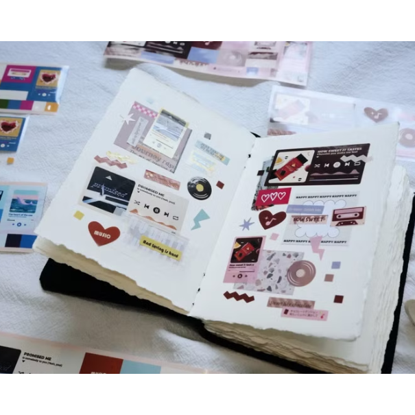 莫非是芝麻球『音樂輯』PET亮面紙膠帶 | 滿版特殊割型膠帶【立夏手帳生活】-細節圖7