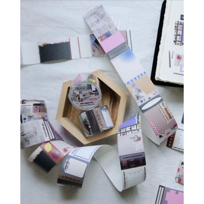 莫非是芝麻球『暢所欲言-復古篇』割型(可書寫)模造紙膠帶【立夏手帳生活】-細節圖3