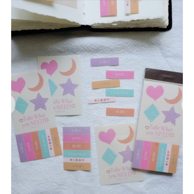 莫非是芝麻球『Take What you need拿取所需』迷你海報便簽本【立夏手帳生活】-細節圖2