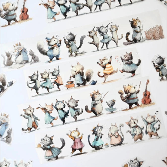 Neverland 森年文創 - 喵喵達人秀 / 喵喵達人秀S2 亮面PET【立夏手帳生活】-細節圖2