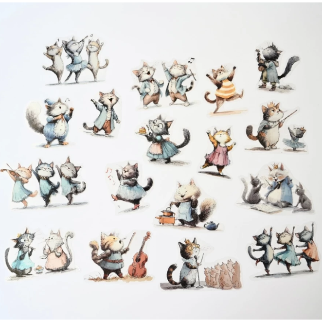 Neverland 森年文創 - 喵喵達人秀 / 喵喵達人秀S2 亮面PET【立夏手帳生活】-細節圖4