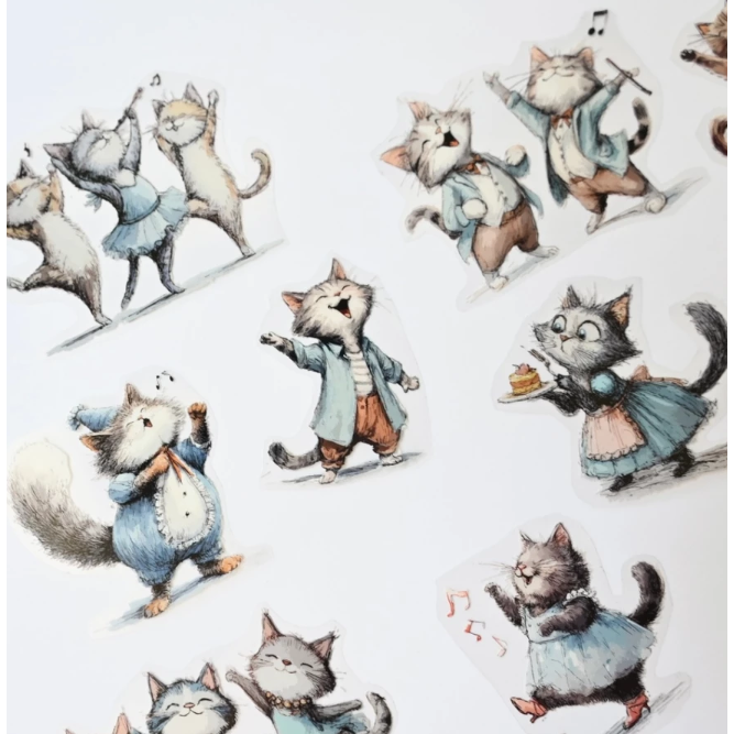 Neverland 森年文創 - 喵喵達人秀 / 喵喵達人秀S2 亮面PET【立夏手帳生活】-細節圖5