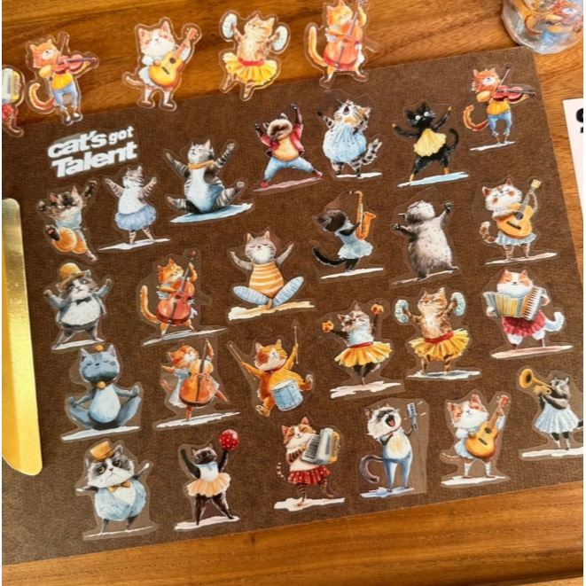 Neverland 森年文創 - 喵喵達人秀 / 喵喵達人秀S2 亮面PET【立夏手帳生活】-細節圖7