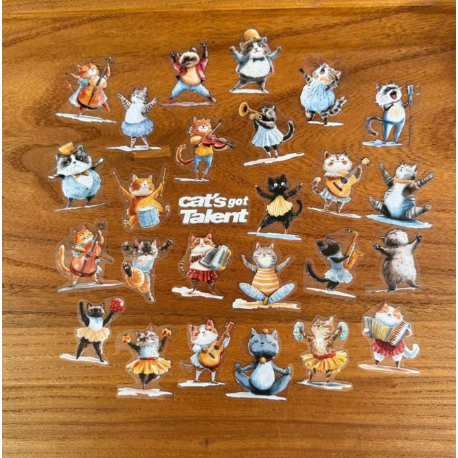 Neverland 森年文創 - 喵喵達人秀 / 喵喵達人秀S2 亮面PET【立夏手帳生活】-細節圖8