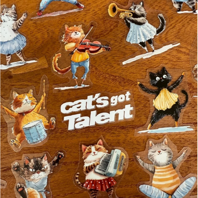 Neverland 森年文創 - 喵喵達人秀 / 喵喵達人秀S2 亮面PET【立夏手帳生活】-細節圖9