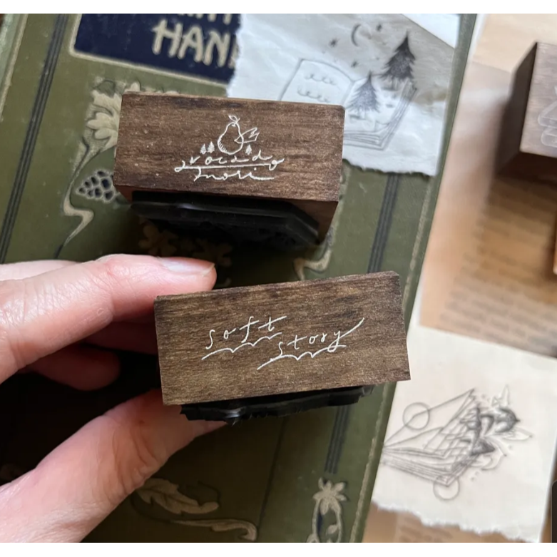 森酪梨Avocado mori 柔軟的故事 Soft Story - 木製印章【立夏手帳生活】-細節圖6
