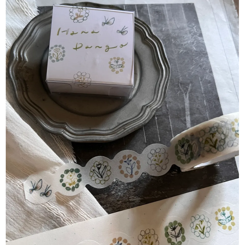 森酪梨Avocado mori 花糰子 Hana Dango - 日本和紙膠帶 masking tape【立夏手帳生活】-細節圖2