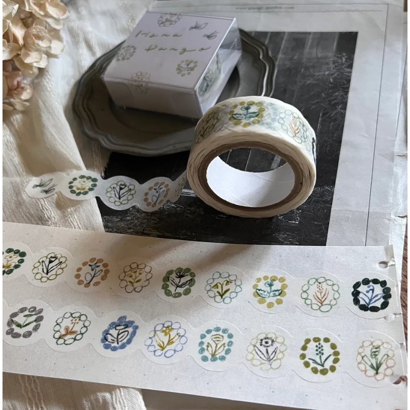 森酪梨Avocado mori 花糰子 Hana Dango - 日本和紙膠帶 masking tape【立夏手帳生活】-細節圖3