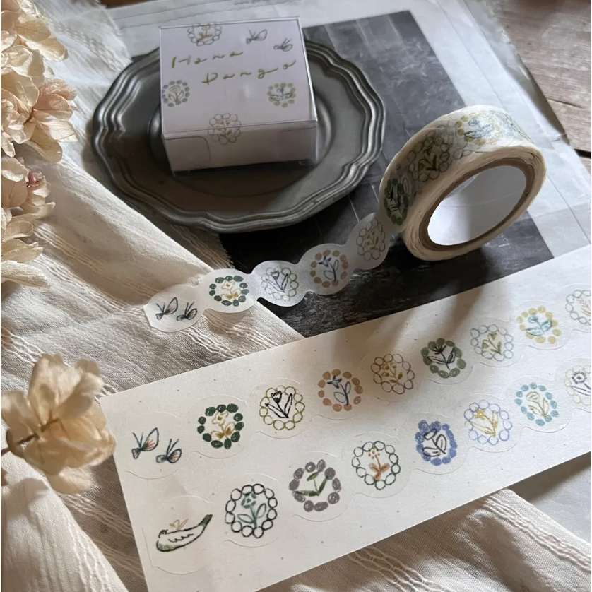 森酪梨Avocado mori 花糰子 Hana Dango - 日本和紙膠帶 masking tape【立夏手帳生活】-細節圖4