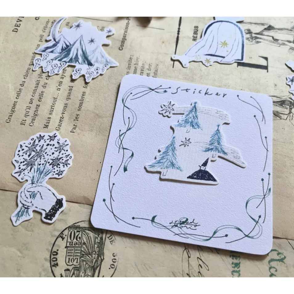 森酪梨Avocado mori  關於這些星星 about these stars - 割型貼紙【立夏手帳生活】-細節圖2