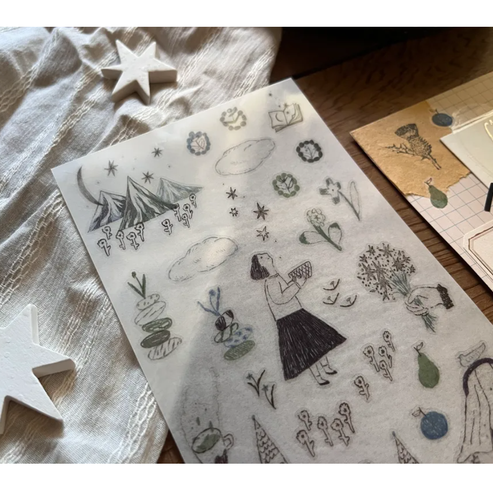 森酪梨Avocado mori 關於星星的夢 a dream of stars - 轉印貼紙【立夏手帳生活】-細節圖2