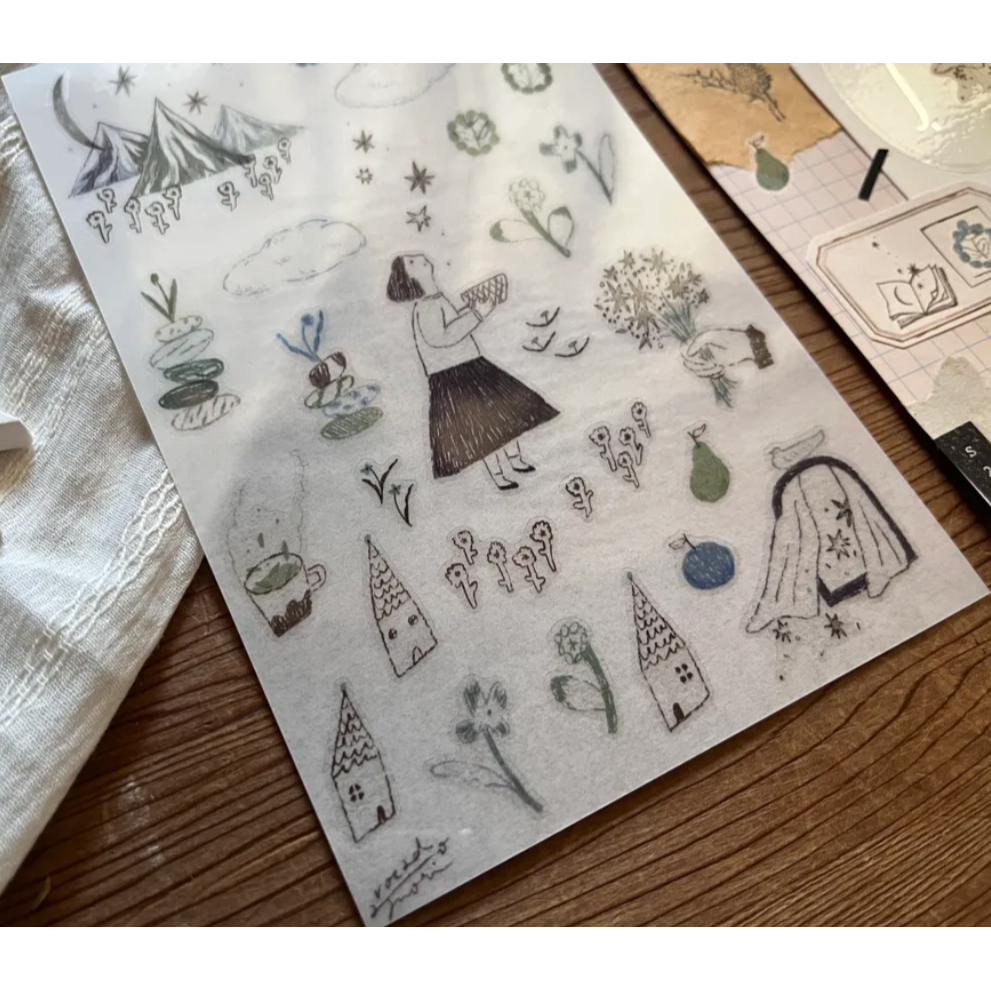 森酪梨Avocado mori 關於星星的夢 a dream of stars - 轉印貼紙【立夏手帳生活】-細節圖3