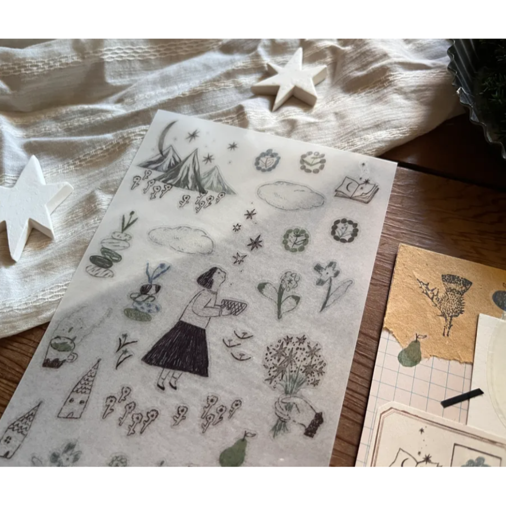 森酪梨Avocado mori 關於星星的夢 a dream of stars - 轉印貼紙【立夏手帳生活】-細節圖4