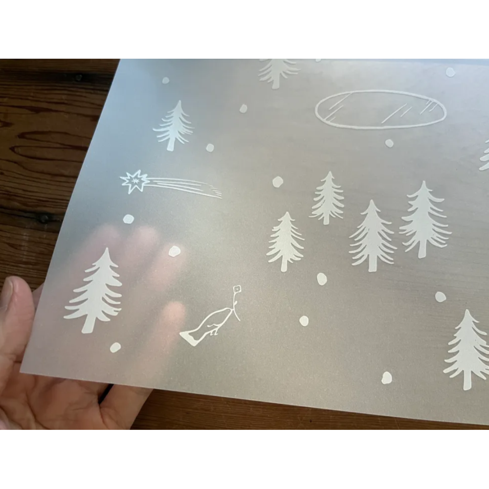 森酪梨Avocado mori 冬日之森 Winter forest - 包裝紙 【立夏手帳生活】-細節圖2