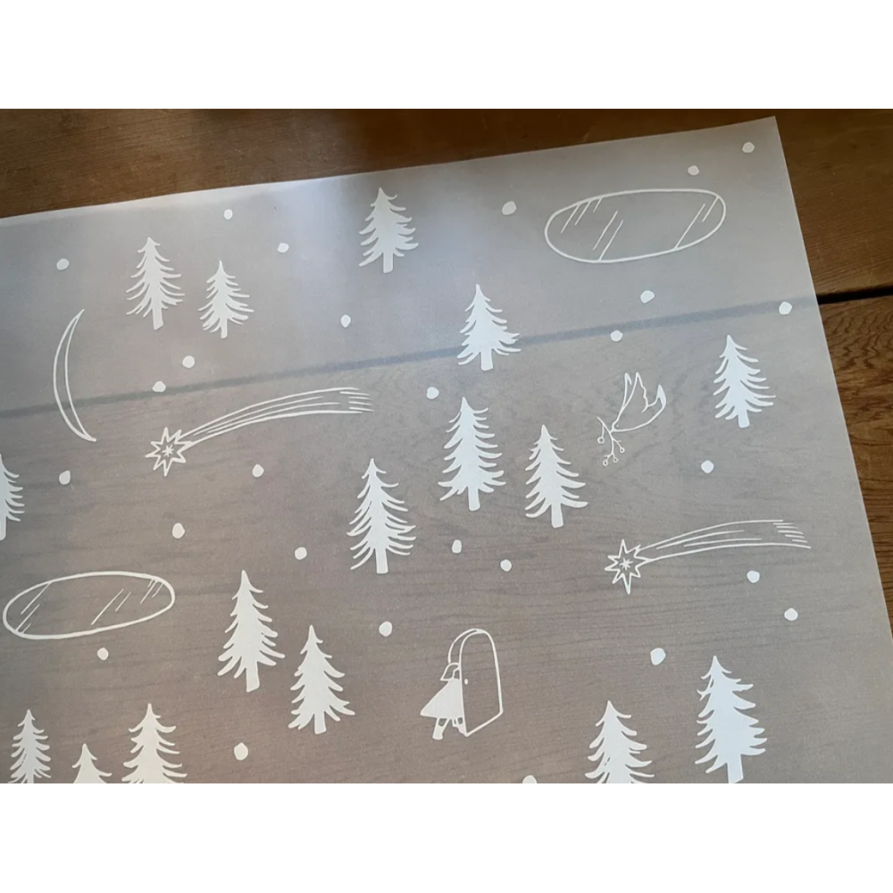 森酪梨Avocado mori 冬日之森 Winter forest - 包裝紙 【立夏手帳生活】-細節圖4