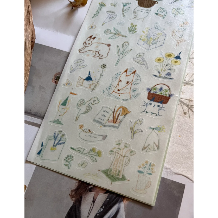 【2款】森酪梨Avocado mori 春芽吹 / 冬支度 和紙割型貼紙 sticker【立夏手帳生活】-細節圖3
