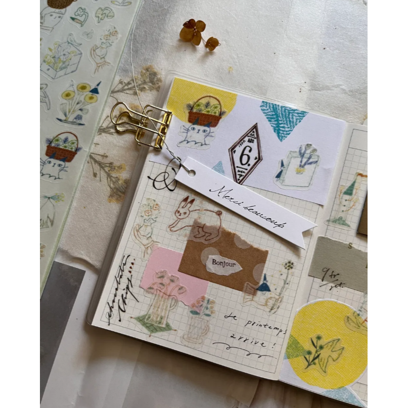 【2款】森酪梨Avocado mori 春芽吹 / 冬支度 和紙割型貼紙 sticker【立夏手帳生活】-細節圖9