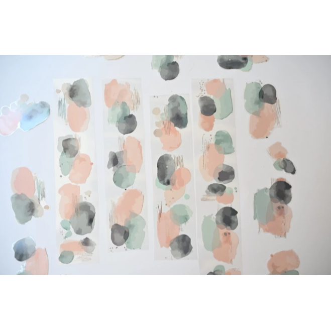 Neverland 森年文創 - 燻粉微風 亮面PET/ 水墨雲煙 霧面PET膠帶【立夏手帳生活】-細節圖2