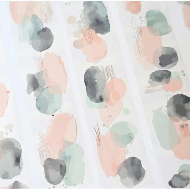 Neverland 森年文創 - 燻粉微風 亮面PET/ 水墨雲煙 霧面PET膠帶【立夏手帳生活】-細節圖3