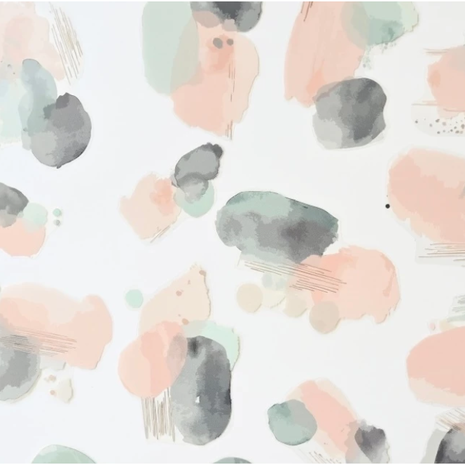 Neverland 森年文創 - 燻粉微風 亮面PET/ 水墨雲煙 霧面PET膠帶【立夏手帳生活】-細節圖4