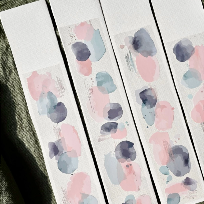 Neverland 森年文創 - 燻粉微風 亮面PET/ 水墨雲煙 霧面PET膠帶【立夏手帳生活】-細節圖5