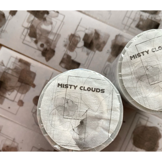 Neverland 森年文創 - 燻粉微風 亮面PET/ 水墨雲煙 霧面PET膠帶【立夏手帳生活】-細節圖7