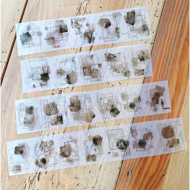 Neverland 森年文創 - 燻粉微風 亮面PET/ 水墨雲煙 霧面PET膠帶【立夏手帳生活】-細節圖9