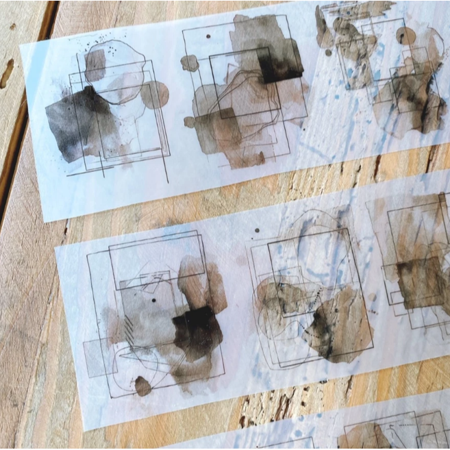 Neverland 森年文創 - 燻粉微風 亮面PET/ 水墨雲煙 霧面PET膠帶【立夏手帳生活】-細節圖10