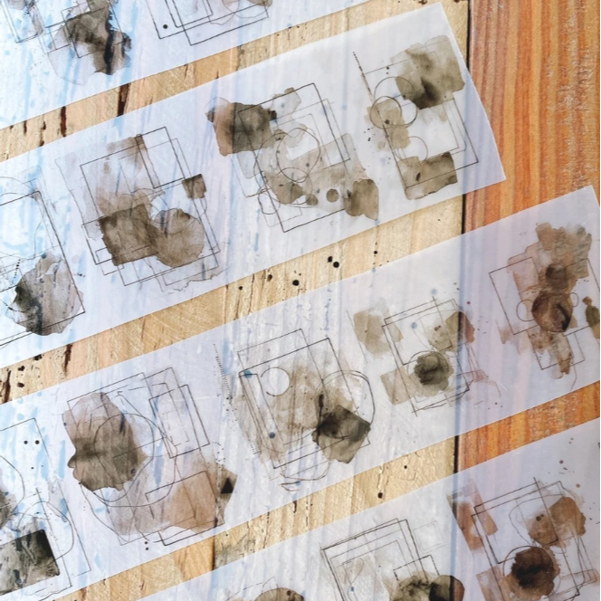 Neverland 森年文創 - 燻粉微風 亮面PET/ 水墨雲煙 霧面PET膠帶【立夏手帳生活】-細節圖11