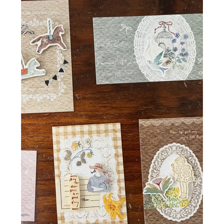 Pion 『蕾絲框 』便箋卡 Lace frame_Memo card 便簽卡【立夏手帳生活】-細節圖5