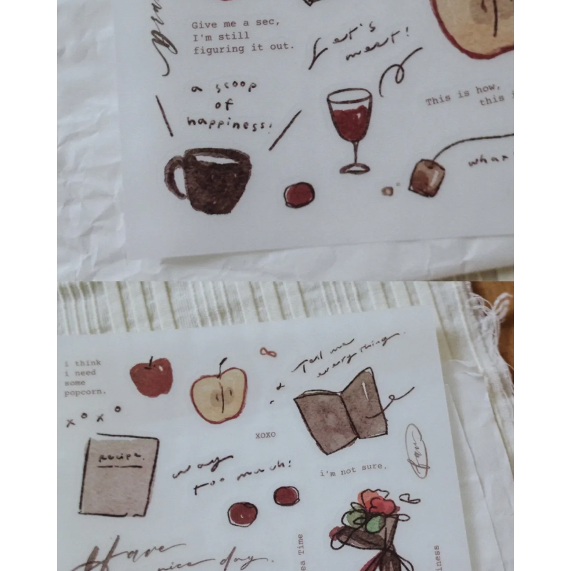 【畫博新2款】茄子先生「Tea Time/ Sweet Picks」轉印貼紙【立夏手帳生活】-細節圖3