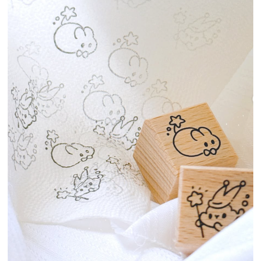 【共3款】Pei Pei Studio Bunny Stamp vol.3 小兔手帳印章 天然櫸木印章【立夏手帳生活】-細節圖2