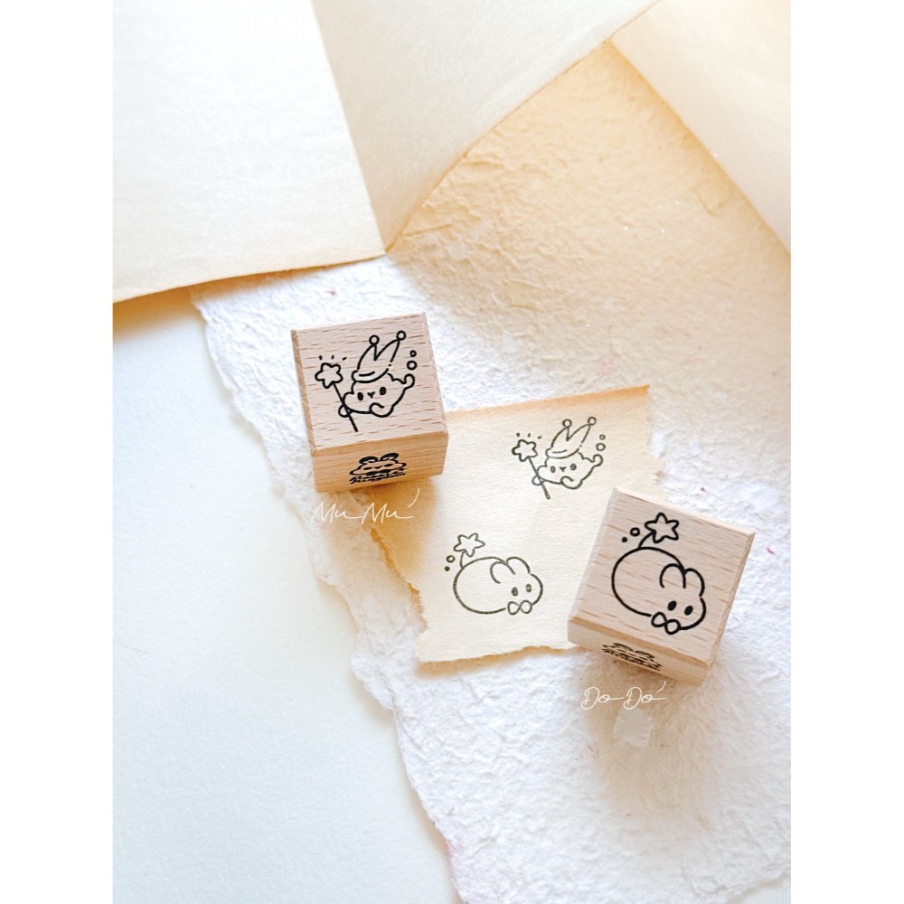 【共3款】Pei Pei Studio Bunny Stamp vol.3 小兔手帳印章 天然櫸木印章【立夏手帳生活】-規格圖5