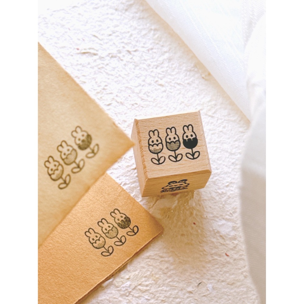 【共3款】Pei Pei Studio Bunny Stamp vol.3 小兔手帳印章 天然櫸木印章【立夏手帳生活】-規格圖5