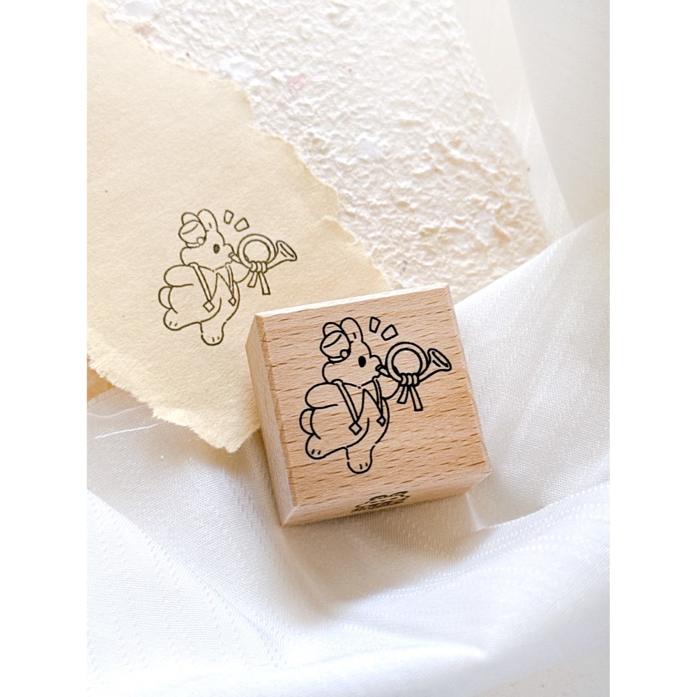 【共3款】Pei Pei Studio Bunny Stamp vol.3 小兔手帳印章 天然櫸木印章【立夏手帳生活】-規格圖5