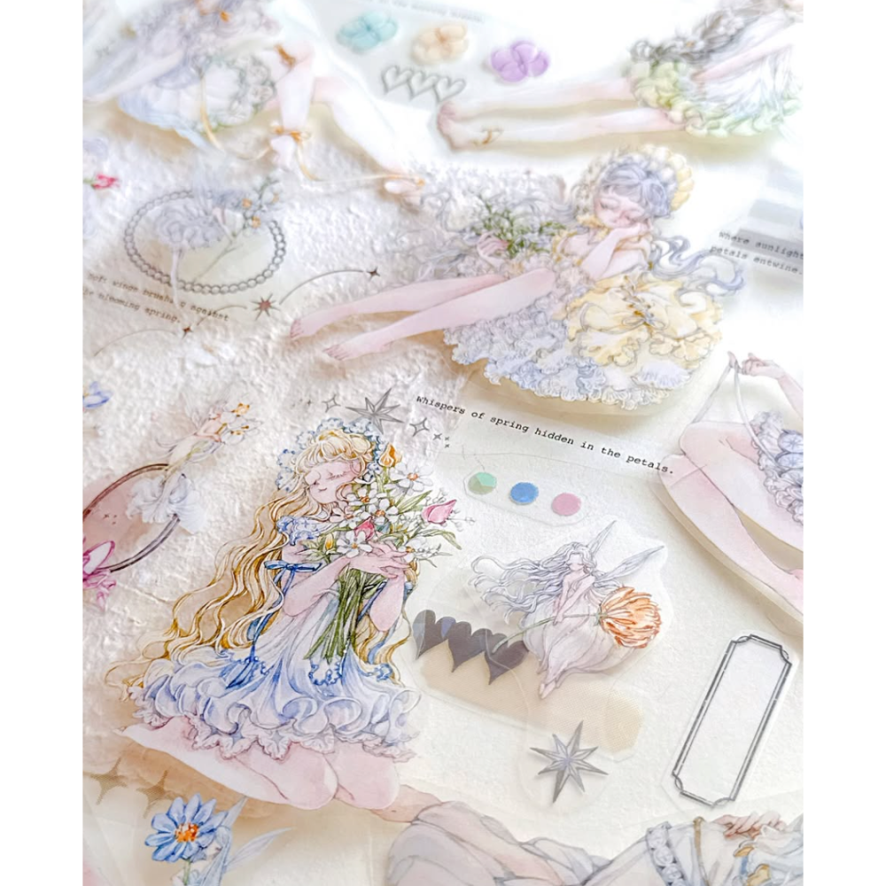 Pei Pei Studio 春日琉光 8cm亮面貝殼光PET膠帶【立夏手帳生活】-細節圖4