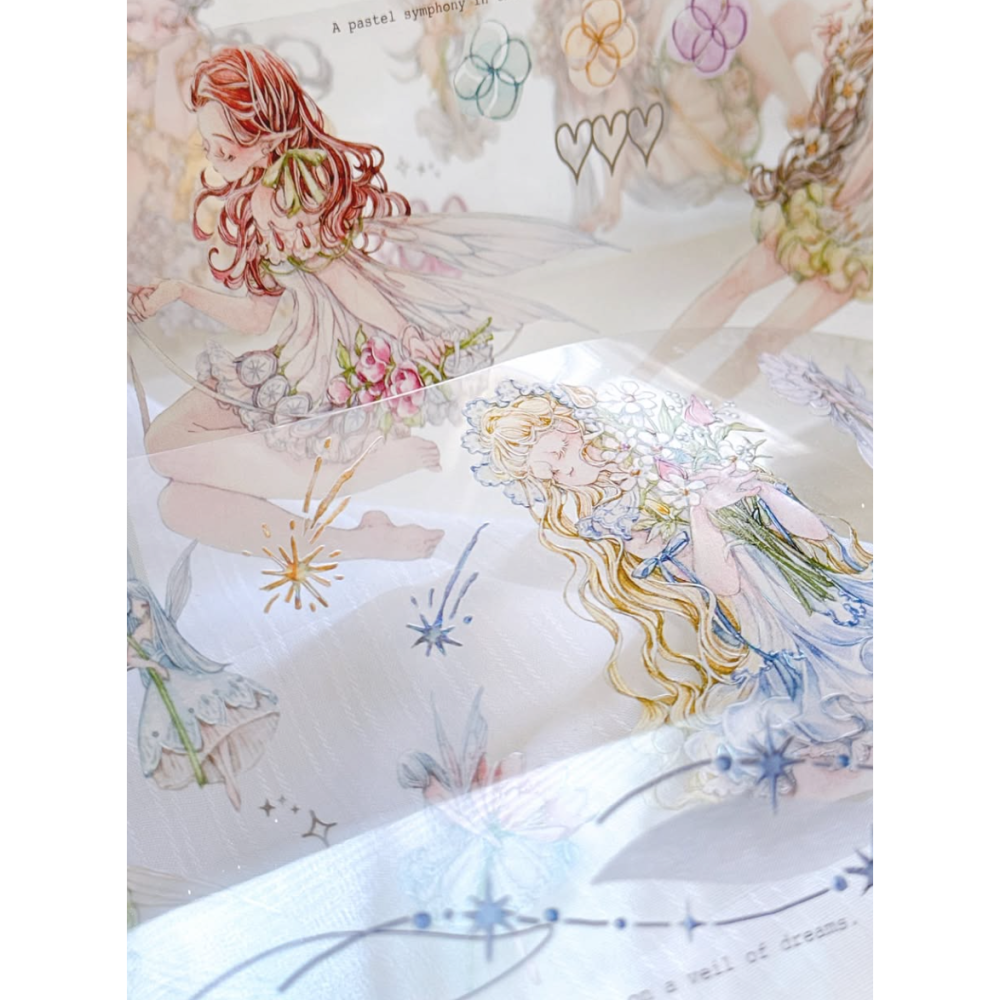 Pei Pei Studio 春日琉光 8cm亮面貝殼光PET膠帶【立夏手帳生活】-細節圖5