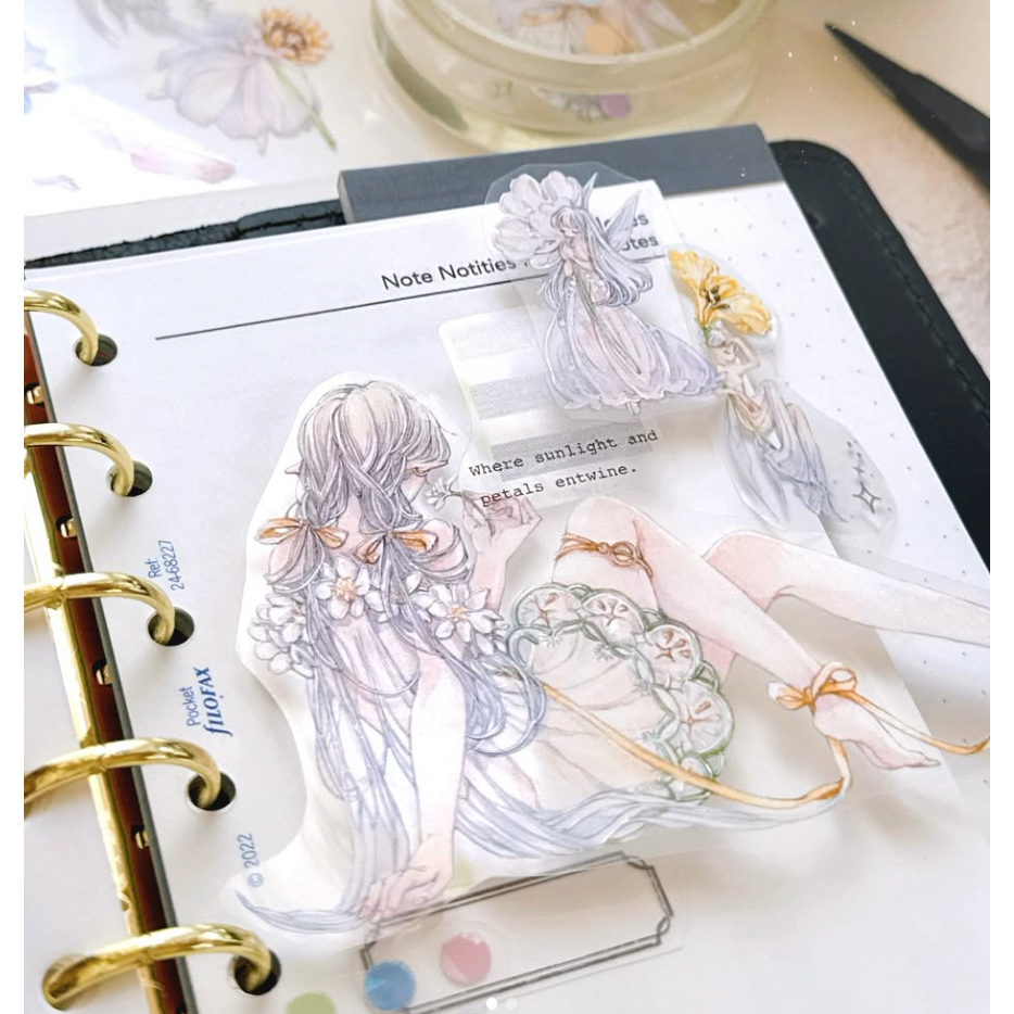 Pei Pei Studio 春日琉光 8cm亮面貝殼光PET膠帶【立夏手帳生活】-細節圖6