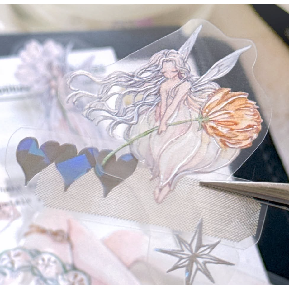 Pei Pei Studio 春日琉光 8cm亮面貝殼光PET膠帶【立夏手帳生活】-細節圖7