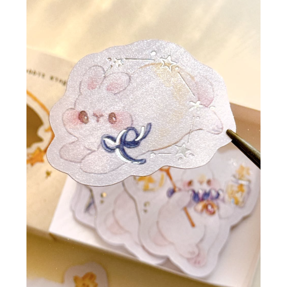 Pei Pei Studio 星光協奏曲 小兔盒貼紙【立夏手帳生活】-細節圖2